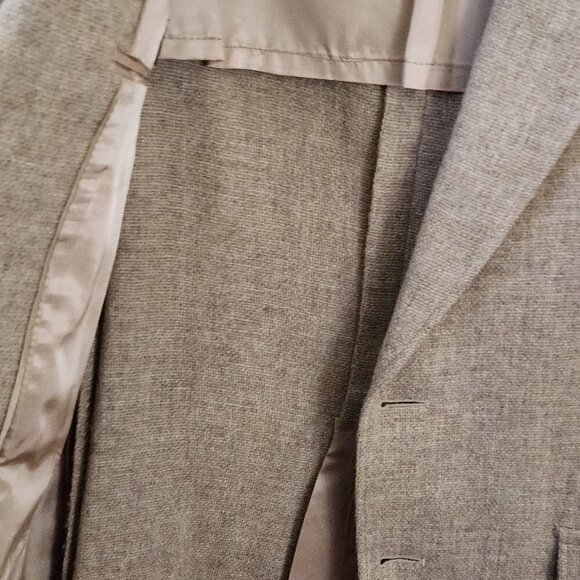 Vintage Man In Wool Beige Wool Tweed Sport Coat See Measurements - Picture 4 of 5